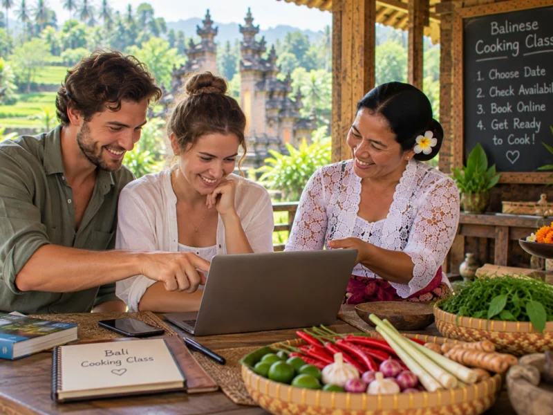 Booking a Balinese cooking class near Ubud