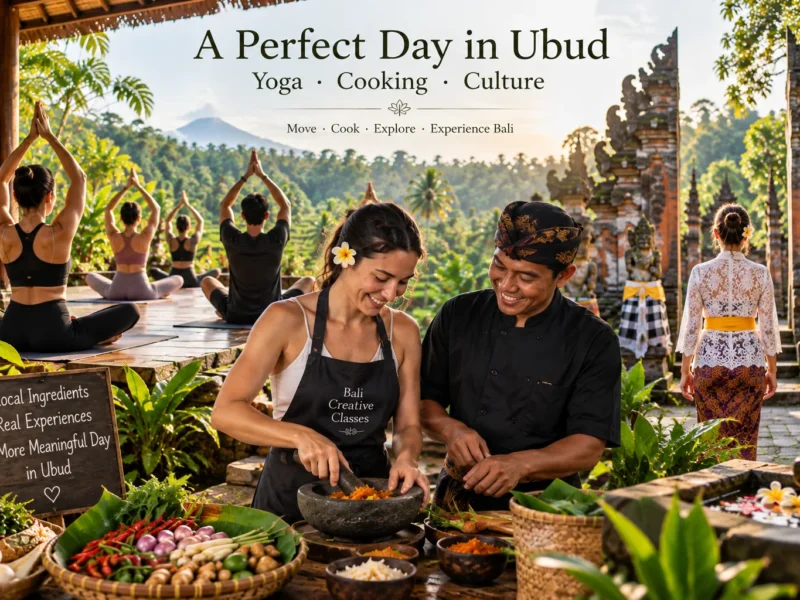 One-day Ubud experience with yoga, Balinese cooking and culture