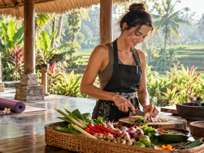 can you do yoga and a cooking class on the same day in ubud