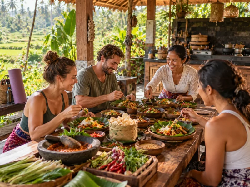 does yoga cooking class ubud include lunch