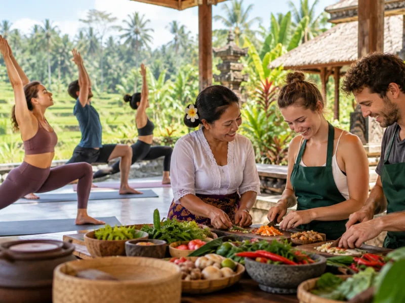 what is included yoga cooking class ubud
